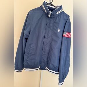 Great Condition - U.S. POLO ASSN Men’s Rain Jacket - Navy Blue - Size M